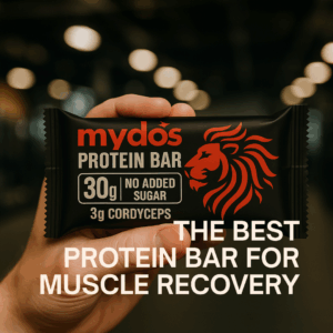 protein bar product shot with message